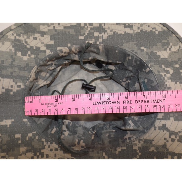 US Miltary Camo Boonie bucket Bush Hat Brim Chin strap - Size M - L - Picture 7 of 8